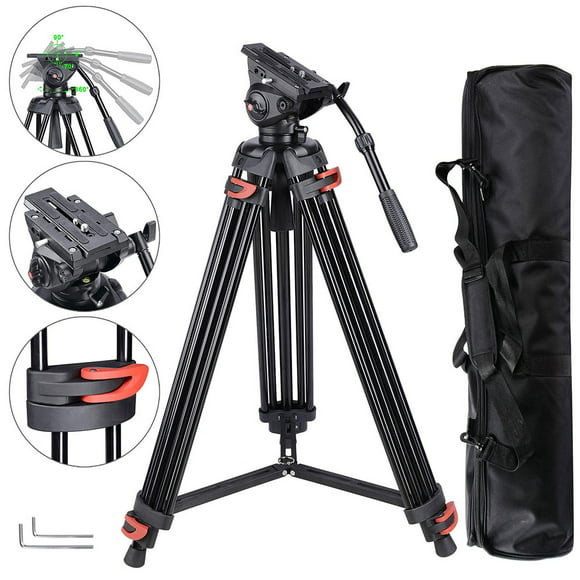 RuleaxA K&F Concept 49-Inch Travel Camera Tripod Lightweight & Compact Aluminum Alloy Folding Tripod Stand with 360° Panorama 3-Way Head Quick Release Plate Carry Bag for Canon Nikon DSLR SLR Cameras 